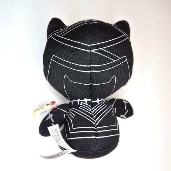 2 Marvel TY Beanie Babies - 6" SPIDER-MAN and BLACK PANTHER Plush Toy - New - Picture 6 of 7